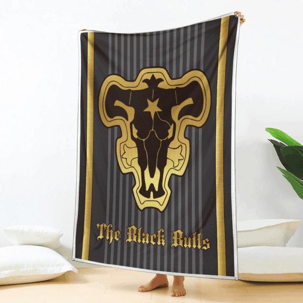 Plaid Black Bull Magic Knights Black Clover Couverture Plaid Polaire Plaid Canapé – Image 2