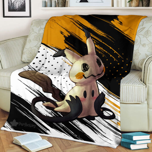 Plaid Pokémon Mimiqui Couverture Plaid Polaire Plaid Canapé – Image 2