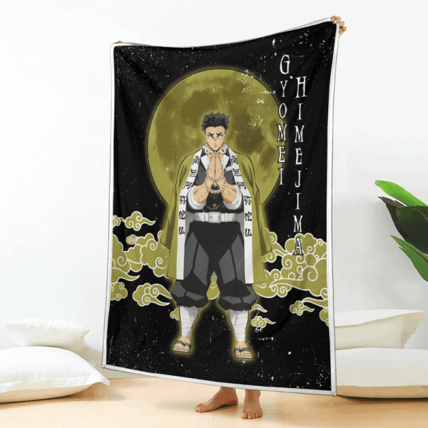 Plaid Gyomei Himejima Demon Slayer Couverture Plaid Polaire Plaid Canapé – Image 2