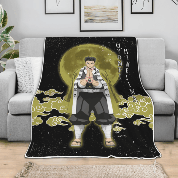 Plaid Gyomei Himejima Demon Slayer Couverture Plaid Polaire Plaid Canapé – Image 3
