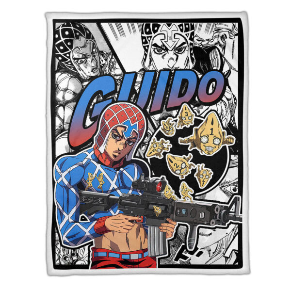 Plaid Guido Mista JJBA JoJo's bizarre adventure Couverture Plaid Polaire Plaid Canapé
