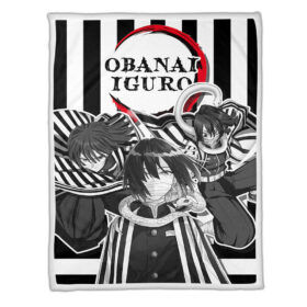 Plaid Obanai Iguro Demon Slayer 01 Couverture Plaid Polaire Plaid Canapé