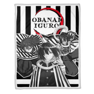 Plaid Obanai Iguro Demon Slayer 01 Couverture Plaid Polaire Plaid Canapé