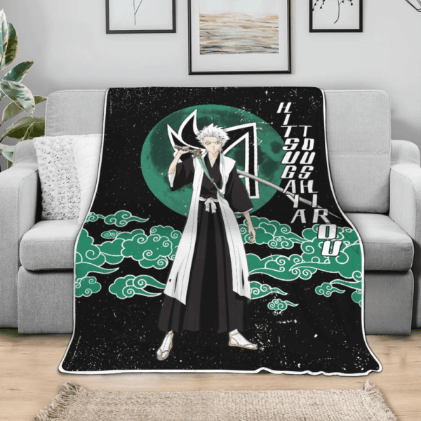 Plaid Hitsugaya Toushiro Bleach Couverture Plaid Polaire Plaid Canapé – Image 3