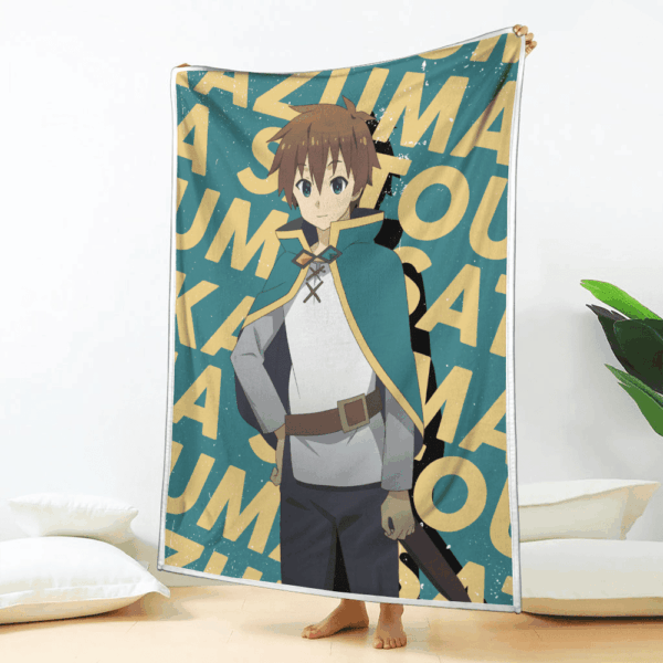 Plaid Kazuma Satou KonoSuba Couverture Plaid Polaire Plaid Canapé – Image 2