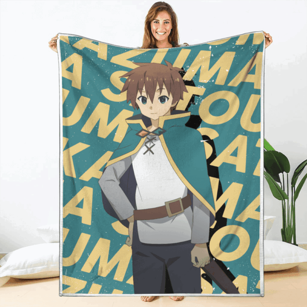 Plaid Kazuma Satou KonoSuba Couverture Plaid Polaire Plaid Canapé