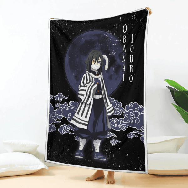 Plaid Obanai Iguro Demon Slayer 02 Couverture Plaid Polaire Plaid Canapé – Image 2