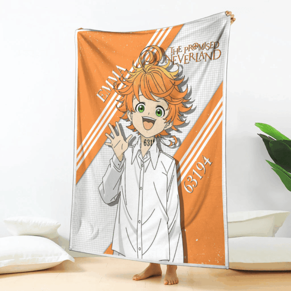 Plaid Emma The Promised Neverland Couverture Plaid Polaire Plaid Canapé – Image 2