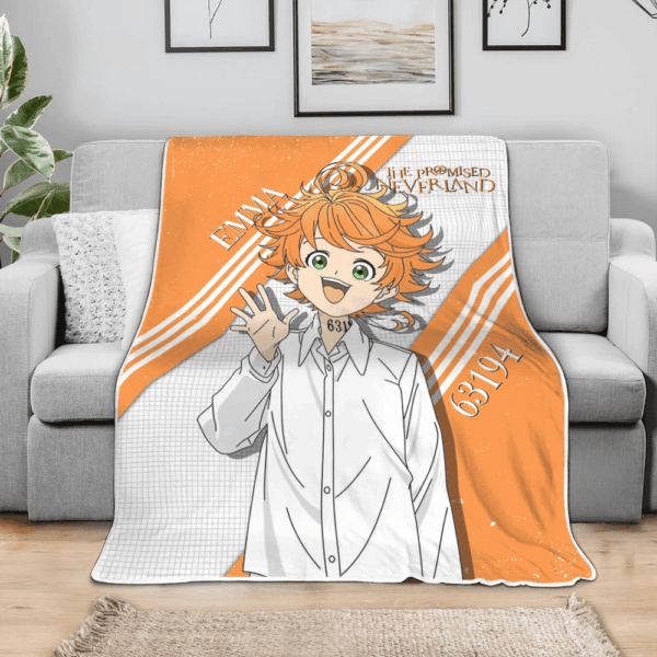 Plaid Emma The Promised Neverland Couverture Plaid Polaire Plaid Canapé – Image 3