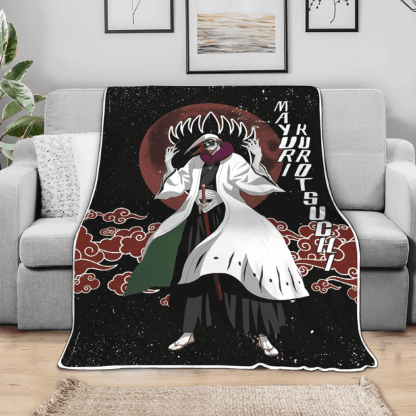 Plaid Mayuri Kurotsuchi Bleach Couverture Plaid Polaire Plaid Canapé – Image 3