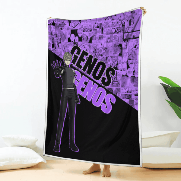 Plaid Genos One Punch Man Couverture Plaid Polaire Plaid Canapé – Image 2