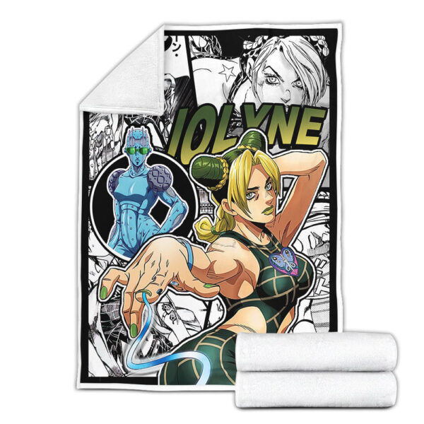 Plaid Jolyne Cujoh JJBA JoJo's bizarre adventure Couverture Plaid Polaire Plaid Canapé – Image 3