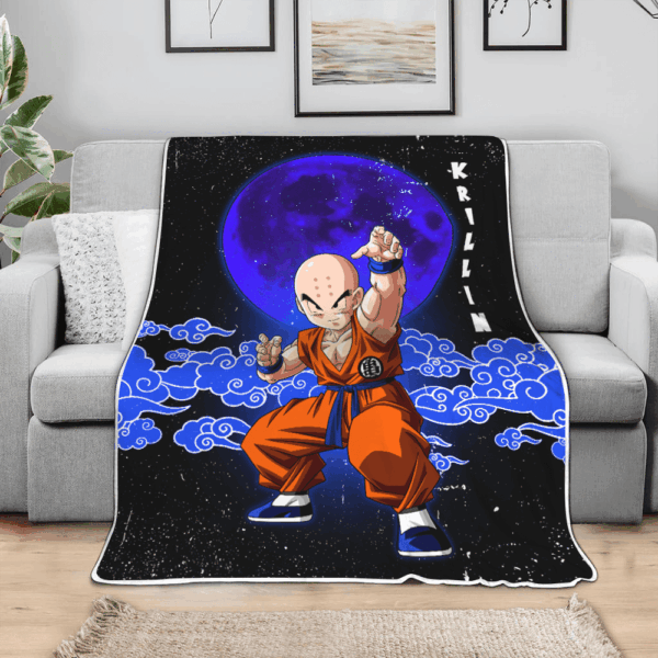 Plaid Krilin Dragon Ball DBZ Couverture Plaid Polaire Plaid Canapé – Image 2
