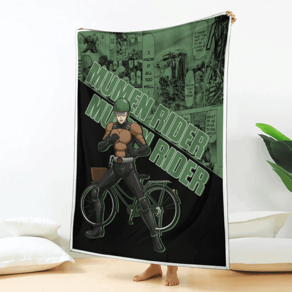 Plaid Mumen Rider One Punch Man Couverture Plaid Polaire Plaid Canapé – Image 2