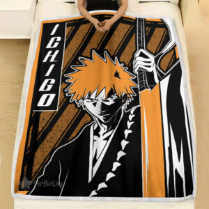 Plaid Ichigo Kurosaki Bleach 01 Couverture Plaid Polaire Plaid Canapé