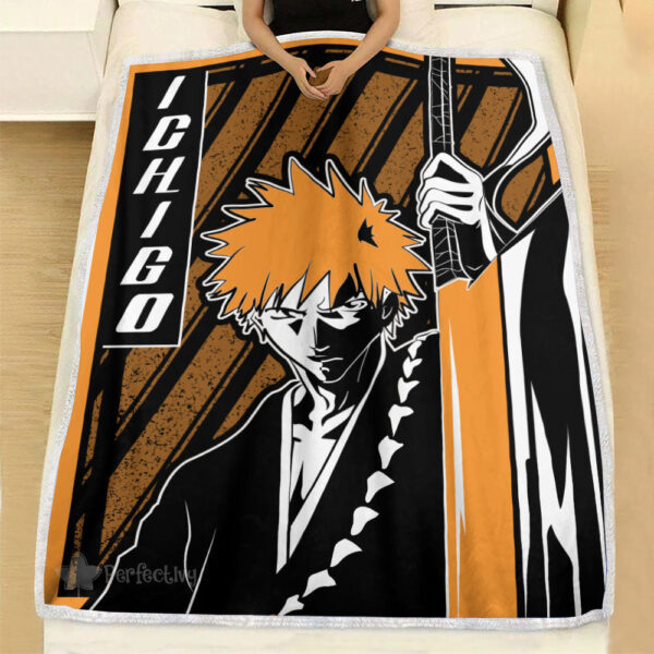 Plaid Ichigo Kurosaki Bleach 01 Couverture Plaid Polaire Plaid Canapé