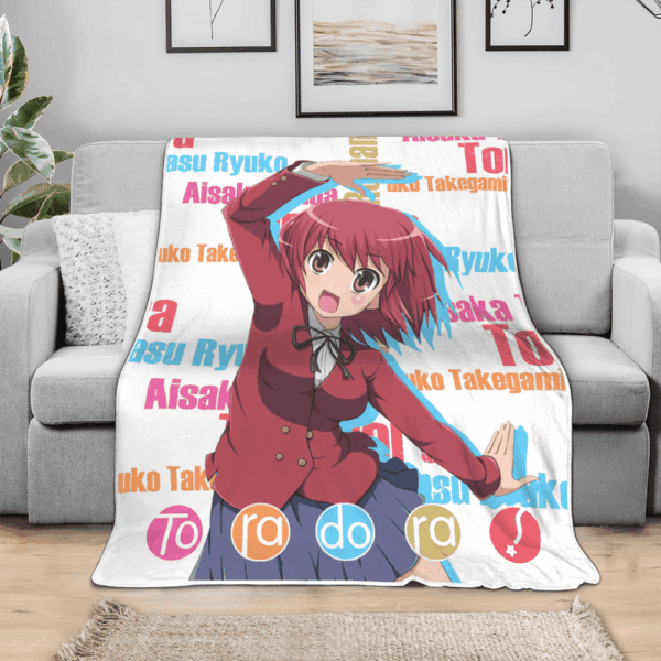 Plaid Minori Kushieda Toradora Couverture Plaid Polaire Plaid Canapé – Image 3