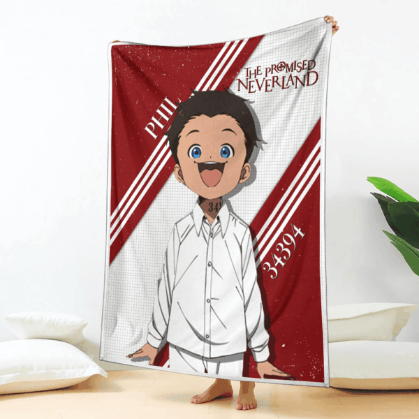 Plaid Phil The Promised Neverland Couverture Plaid Polaire Plaid Canapé – Image 2