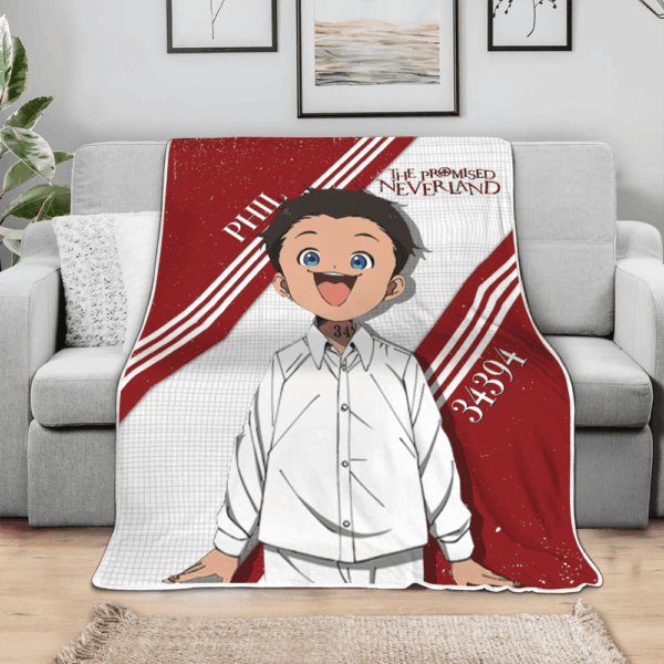 Plaid Phil The Promised Neverland Couverture Plaid Polaire Plaid Canapé – Image 3