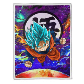 Plaid Goku Blue Dragon Ball DBZ 01 Couverture Plaid Polaire Plaid Canapé