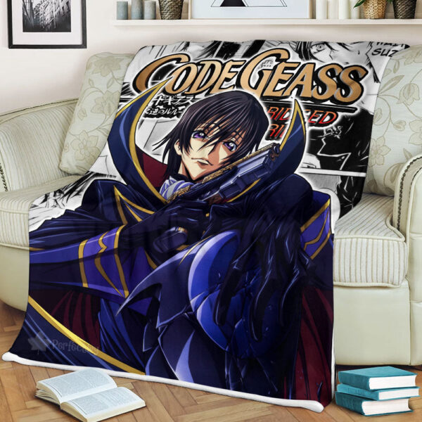 Plaid Lelouch Lamperouge Code Geass Couverture Plaid Polaire Plaid Canapé – Image 2