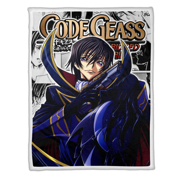 Plaid Lelouch Lamperouge Code Geass Couverture Plaid Polaire Plaid Canapé – Image 3