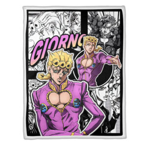 Plaid Giorno Giovanna JJBA JoJo's bizarre adventure Couverture Plaid Polaire Plaid Canapé
