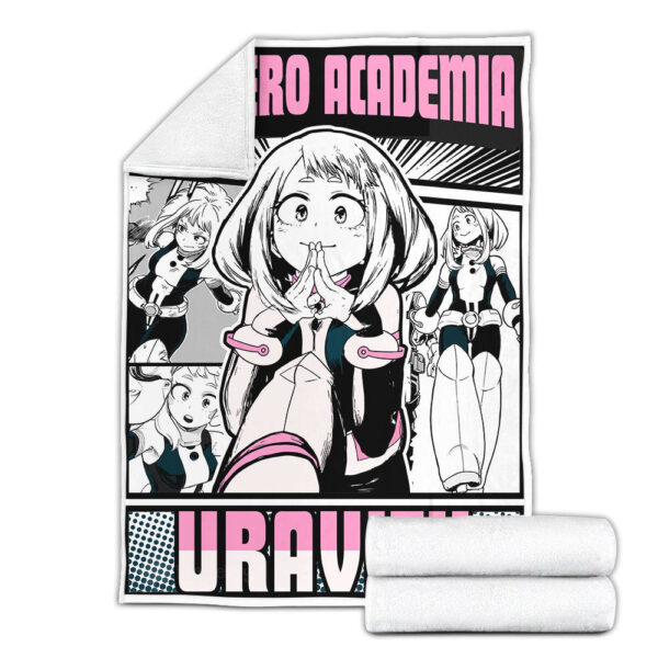 Plaid Ochako Uraraka My Hero Academia Couverture Plaid Polaire Plaid Canapé – Image 3