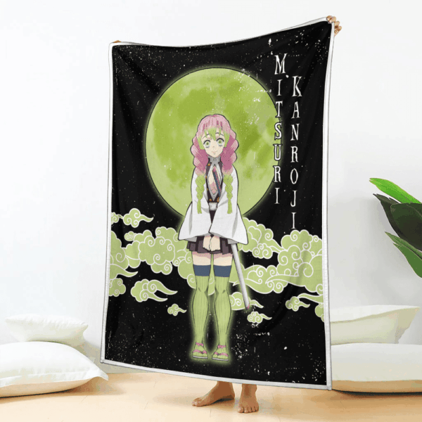 Plaid Mitsuri Kanroji Demon Slayer Couverture Plaid Polaire Plaid Canapé – Image 2