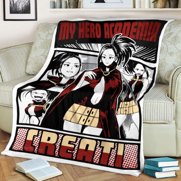Plaid Momo Yaoyorozu My Hero Academia Couverture Plaid Polaire Plaid Canapé – Image 2