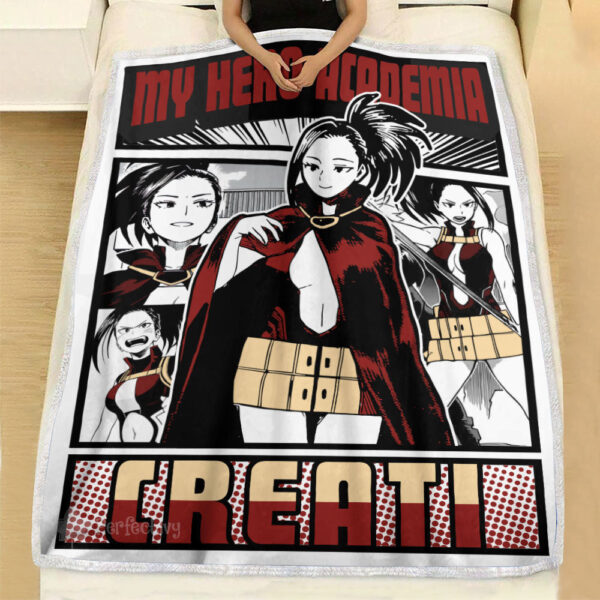 Plaid Momo Yaoyorozu My Hero Academia Couverture Plaid Polaire Plaid Canapé – Image 3