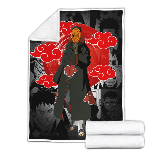 Plaid Obito Uchiha Akatsuki Naruto Couverture Plaid Polaire Plaid Canapé – Image 2
