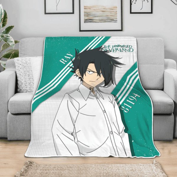 Plaid Ray The Promised Neverland Couverture Plaid Polaire Plaid Canapé – Image 3