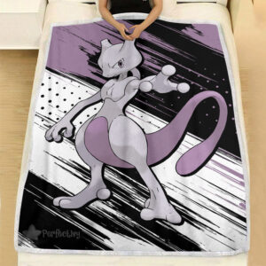 Plaid Pokémon Mewtwo Couverture Plaid Polaire Plaid Canapé