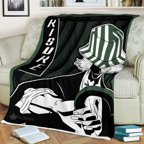 Plaid Kisuke Urahara Bleach 01 Couverture Plaid Polaire Plaid Canapé – Image 2