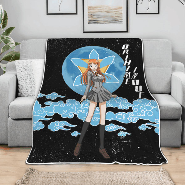 Plaid Orihime Inoue Bleach 02 Couverture Plaid Polaire Plaid Canapé – Image 3