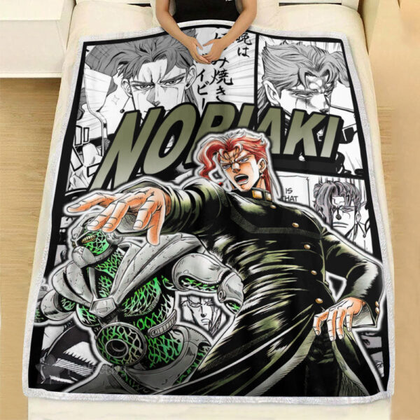 Plaid Kakyoin Noriaki JJBA JoJo's bizarre adventure Couverture Plaid Polaire Plaid Canapé – Image 2
