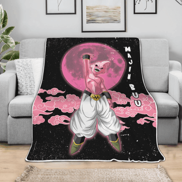 Plaid Majin Buu Dragon Ball DBZ 02 Couverture Plaid Polaire Plaid Canapé – Image 3