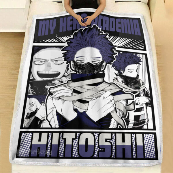Plaid Hitoshi Shinso My Hero Academia Couverture Plaid Polaire Plaid Canapé – Image 2