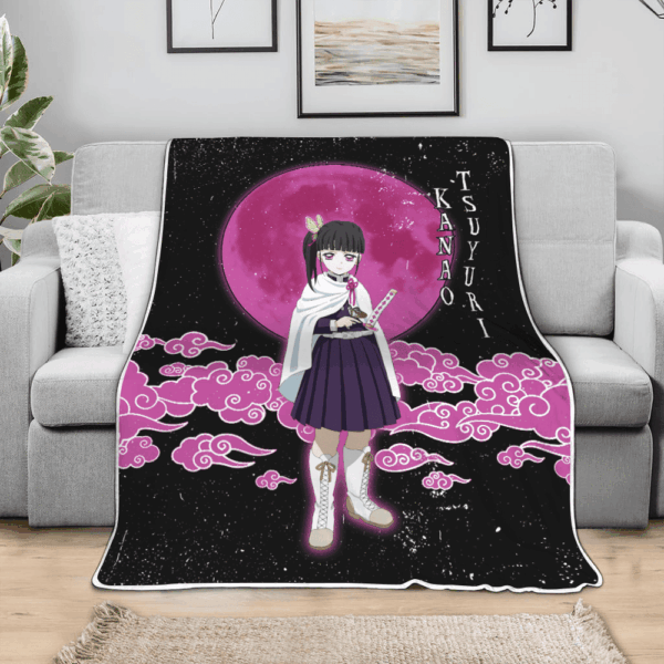 Plaid Kanao Tsuyuri Demon Slayer Couverture Plaid Polaire Plaid Canapé – Image 3