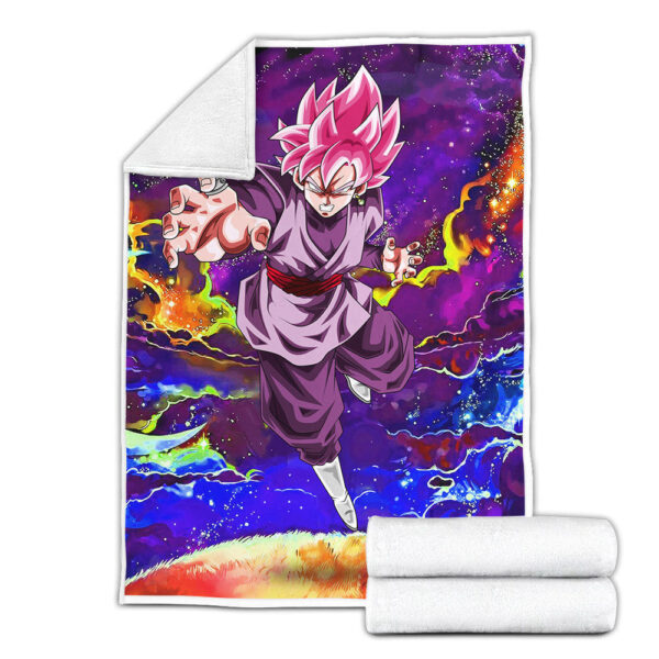 Plaid Goku Black Rose Dragon Ball DBZ 01 Couverture Plaid Polaire Plaid Canapé – Image 2