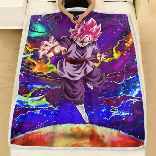 Plaid Goku Black Rose Dragon Ball DBZ 01 Couverture Plaid Polaire Plaid Canapé – Image 3