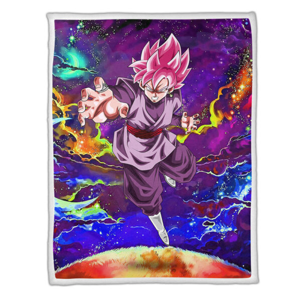 Plaid Goku Black Rose Dragon Ball DBZ 01 Couverture Plaid Polaire Plaid Canapé