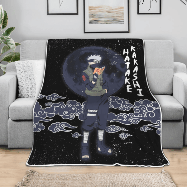 Plaid Hatake Kakashi Naruto 02 Couverture Plaid Polaire Plaid Canapé – Image 3