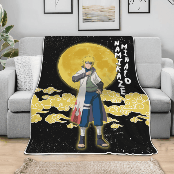 Plaid Namikaze Minato Naruto Couverture Plaid Polaire Plaid Canapé – Image 3