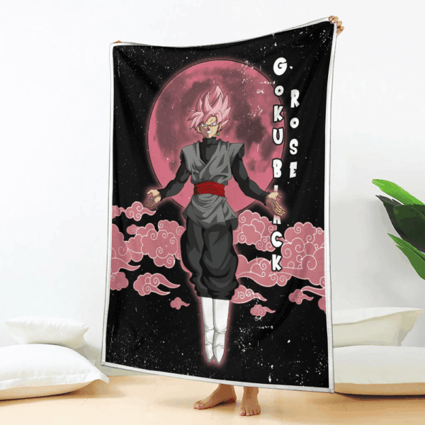 Plaid Goku Black Rose Dragon Ball DBZ 02 Couverture Plaid Polaire Plaid Canapé – Image 2