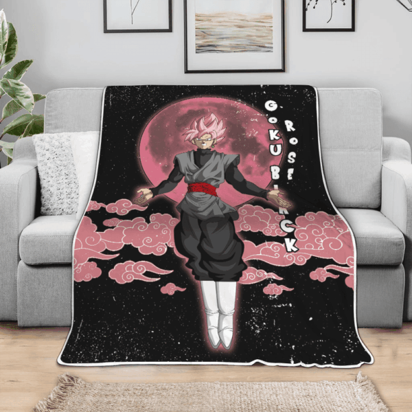 Plaid Goku Black Rose Dragon Ball DBZ 02 Couverture Plaid Polaire Plaid Canapé – Image 3