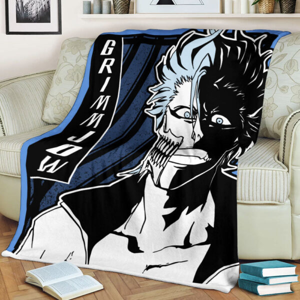 Plaid Grimmjow Jaegerjaquez Bleach Couverture Plaid Polaire Plaid Canapé – Image 2