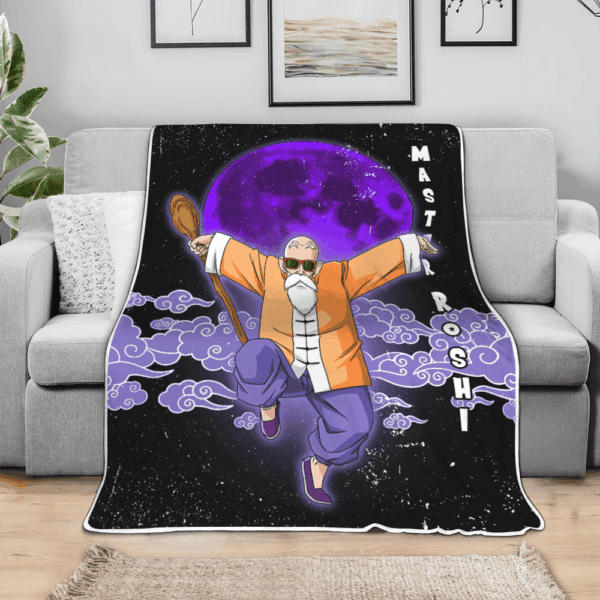 Plaid Maître Roshi Dragon Ball DBZ 02 Couverture Plaid Polaire Plaid Canapé – Image 3