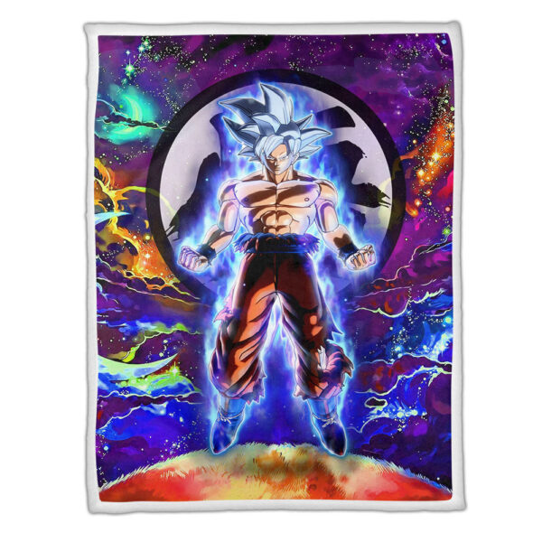 Plaid Goku Ultra Instinct Dragon Ball DBZ Couverture Plaid Polaire Plaid Canapé – Image 2